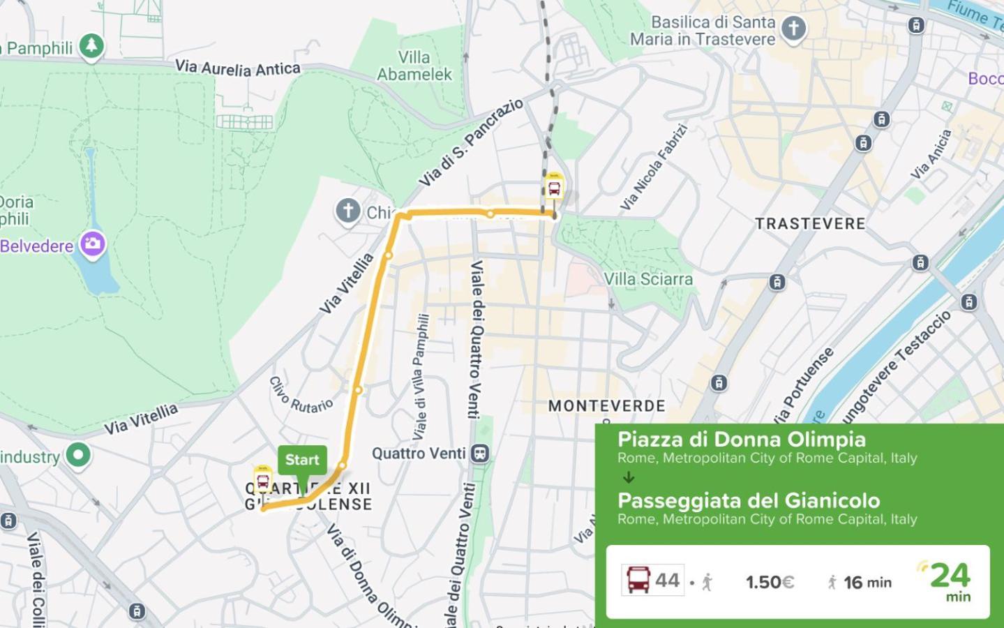 Donna Olimpia Tra Gianicolo E Trastevere Rome